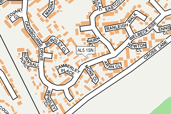 AL5 1SN map - OS OpenMap – Local (Ordnance Survey)