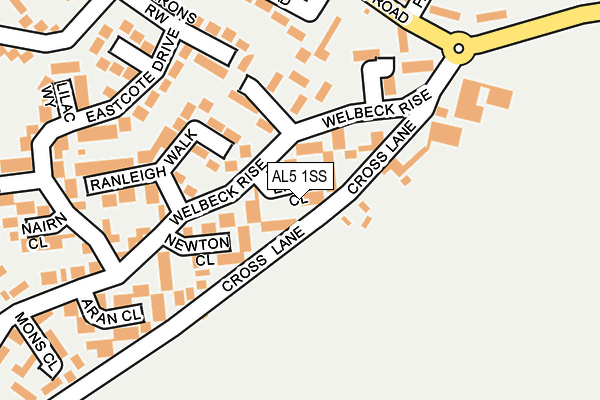AL5 1SS map - OS OpenMap – Local (Ordnance Survey)