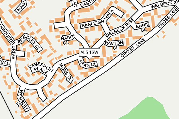 AL5 1SW map - OS OpenMap – Local (Ordnance Survey)