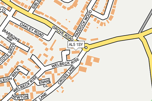 AL5 1SY map - OS OpenMap – Local (Ordnance Survey)