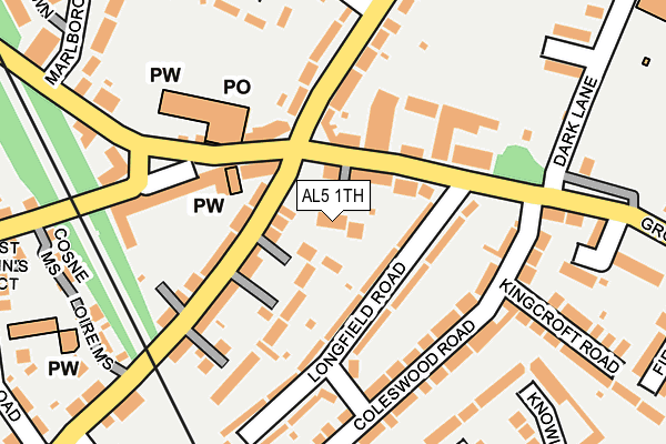 AL5 1TH map - OS OpenMap – Local (Ordnance Survey)