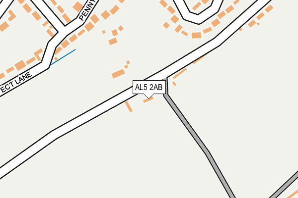 AL5 2AB map - OS OpenMap – Local (Ordnance Survey)