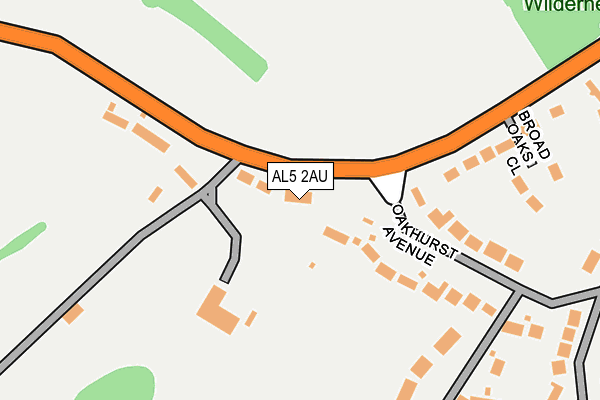 AL5 2AU map - OS OpenMap – Local (Ordnance Survey)