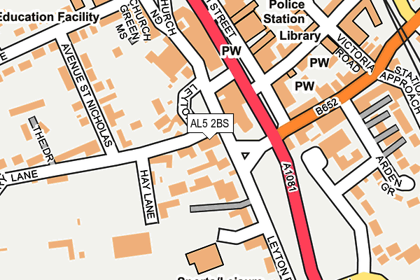 AL5 2BS map - OS OpenMap – Local (Ordnance Survey)