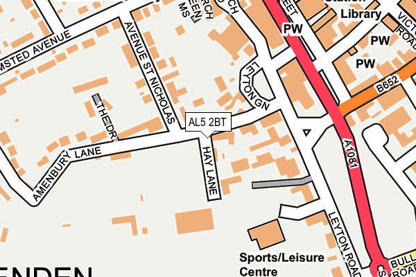 AL5 2BT map - OS OpenMap – Local (Ordnance Survey)