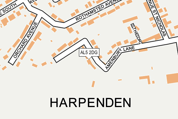 AL5 2DG map - OS OpenMap – Local (Ordnance Survey)