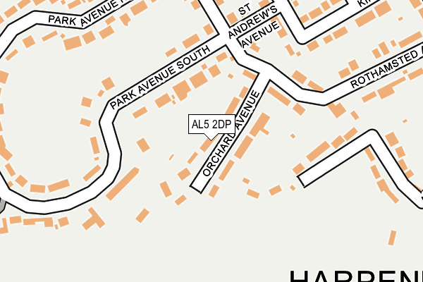 AL5 2DP map - OS OpenMap – Local (Ordnance Survey)