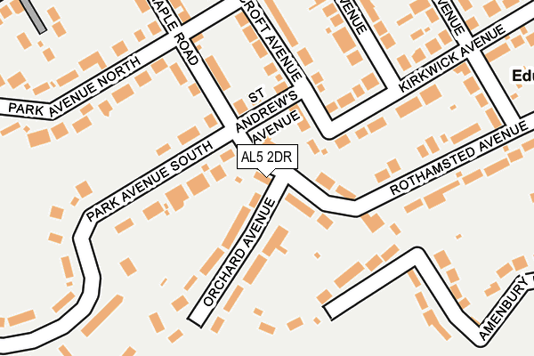 AL5 2DR map - OS OpenMap – Local (Ordnance Survey)