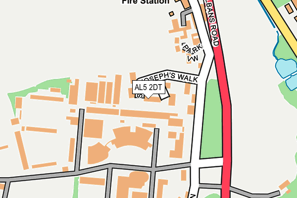 AL5 2DT map - OS OpenMap – Local (Ordnance Survey)