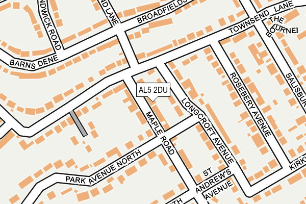 AL5 2DU map - OS OpenMap – Local (Ordnance Survey)