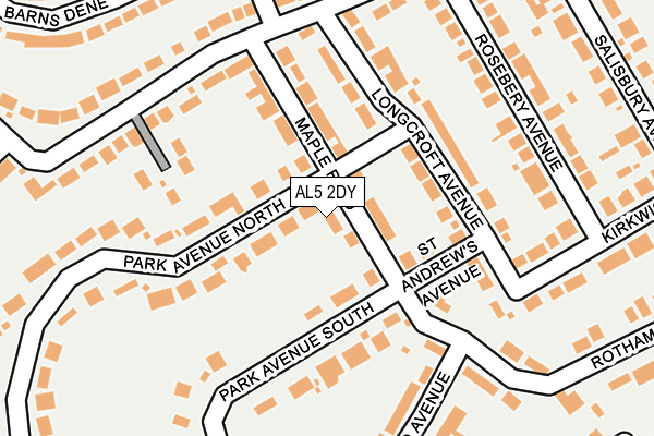 AL5 2DY map - OS OpenMap – Local (Ordnance Survey)