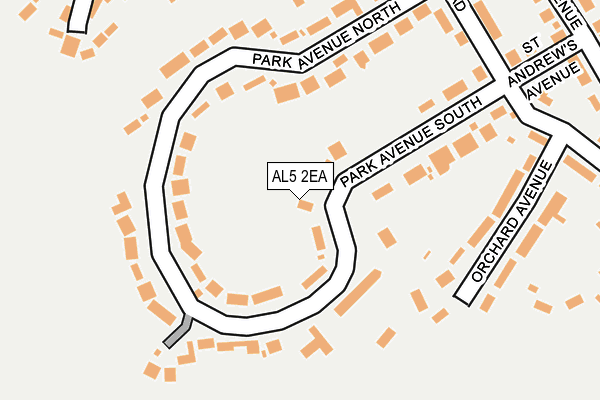 AL5 2EA map - OS OpenMap – Local (Ordnance Survey)