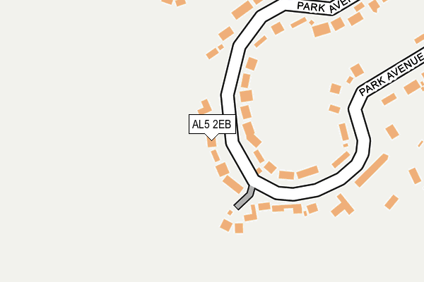 AL5 2EB map - OS OpenMap – Local (Ordnance Survey)