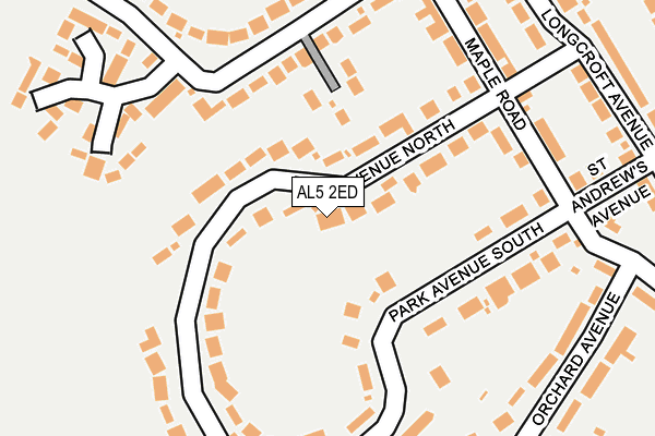 AL5 2ED map - OS OpenMap – Local (Ordnance Survey)