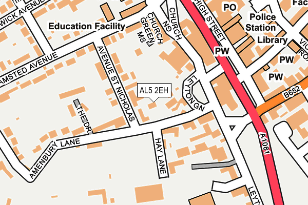 AL5 2EH map - OS OpenMap – Local (Ordnance Survey)