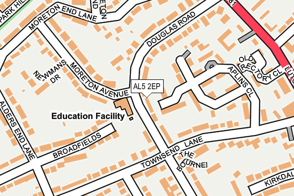 AL5 2EP map - OS OpenMap – Local (Ordnance Survey)