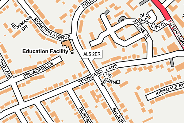 AL5 2ER map - OS OpenMap – Local (Ordnance Survey)
