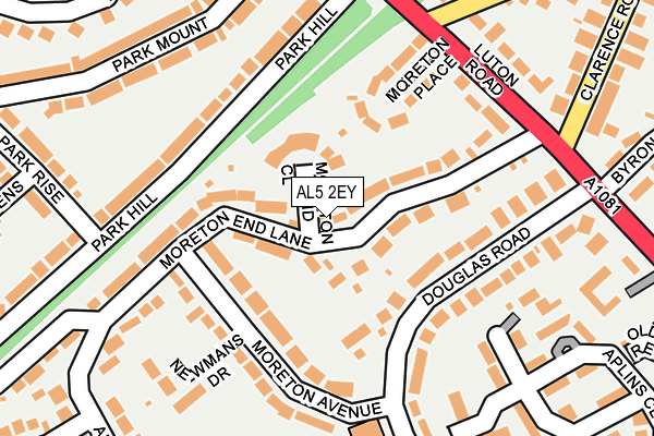 AL5 2EY map - OS OpenMap – Local (Ordnance Survey)