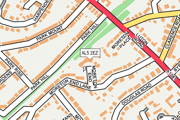 AL5 2EZ map - OS OpenMap – Local (Ordnance Survey)