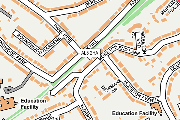 AL5 2HA map - OS OpenMap – Local (Ordnance Survey)