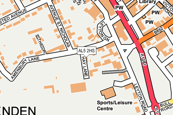 AL5 2HS map - OS OpenMap – Local (Ordnance Survey)