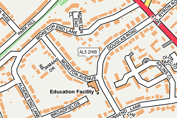 AL5 2HW map - OS OpenMap – Local (Ordnance Survey)