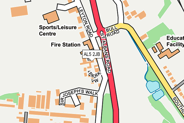 AL5 2JB map - OS OpenMap – Local (Ordnance Survey)