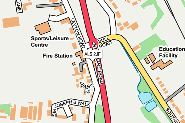 AL5 2JF map - OS OpenMap – Local (Ordnance Survey)