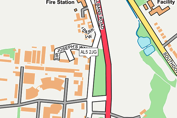 AL5 2JG map - OS OpenMap – Local (Ordnance Survey)