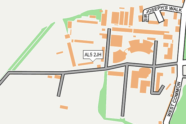 AL5 2JH map - OS OpenMap – Local (Ordnance Survey)