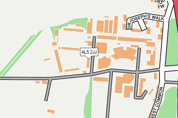 AL5 2JJ map - OS OpenMap – Local (Ordnance Survey)