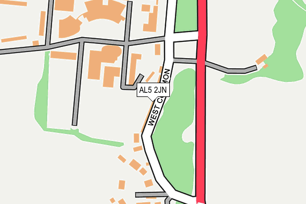 AL5 2JN map - OS OpenMap – Local (Ordnance Survey)