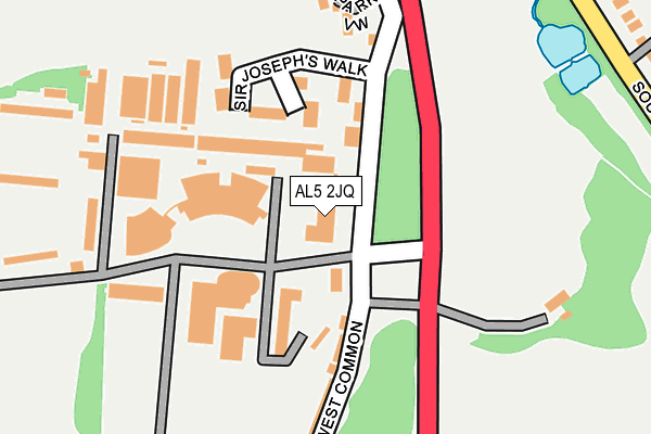 AL5 2JQ map - OS OpenMap – Local (Ordnance Survey)