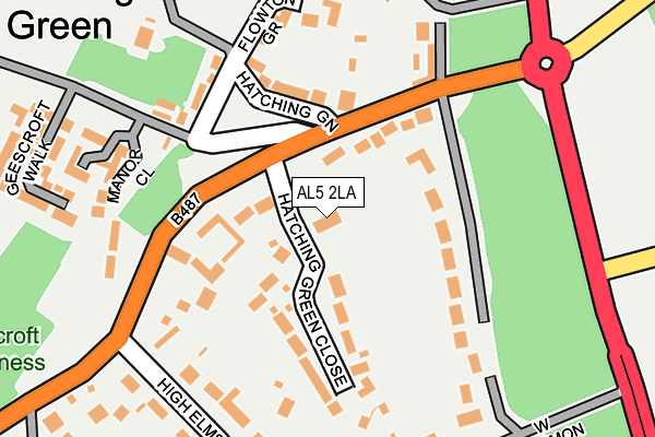 AL5 2LA map - OS OpenMap – Local (Ordnance Survey)