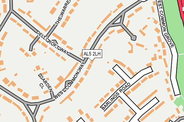 AL5 2LH map - OS OpenMap – Local (Ordnance Survey)