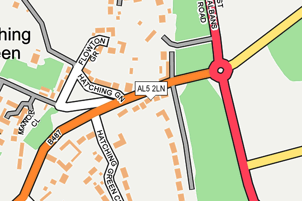 AL5 2LN map - OS OpenMap – Local (Ordnance Survey)