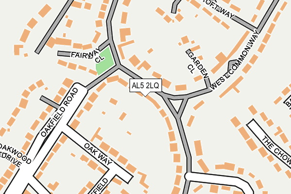 AL5 2LQ map - OS OpenMap – Local (Ordnance Survey)