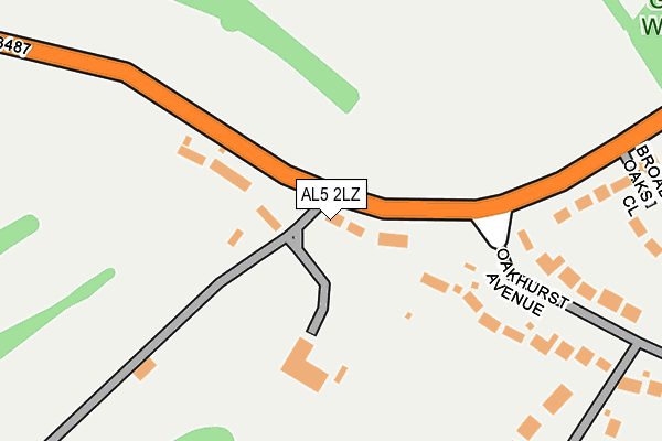 AL5 2LZ map - OS OpenMap – Local (Ordnance Survey)