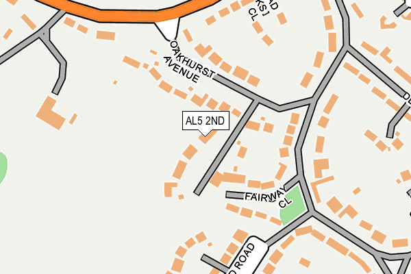 AL5 2ND map - OS OpenMap – Local (Ordnance Survey)