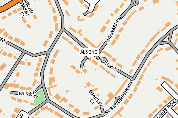 AL5 2NG map - OS OpenMap – Local (Ordnance Survey)