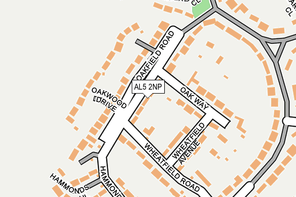 AL5 2NP map - OS OpenMap – Local (Ordnance Survey)