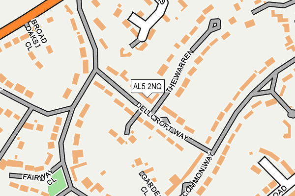 AL5 2NQ map - OS OpenMap – Local (Ordnance Survey)