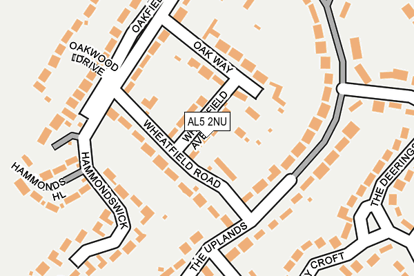 AL5 2NU map - OS OpenMap – Local (Ordnance Survey)