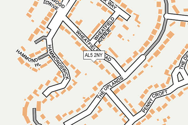 AL5 2NY map - OS OpenMap – Local (Ordnance Survey)