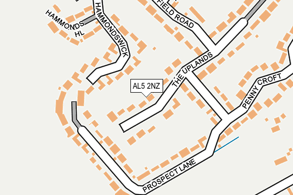 AL5 2NZ map - OS OpenMap – Local (Ordnance Survey)