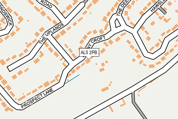 AL5 2PB map - OS OpenMap – Local (Ordnance Survey)