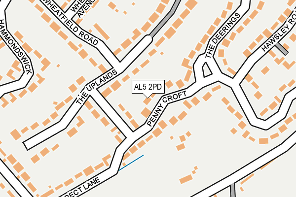 AL5 2PD map - OS OpenMap – Local (Ordnance Survey)