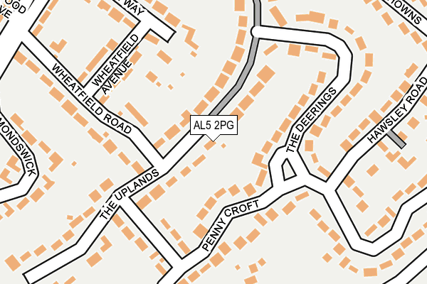 AL5 2PG map - OS OpenMap – Local (Ordnance Survey)