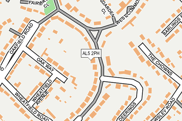 AL5 2PH map - OS OpenMap – Local (Ordnance Survey)