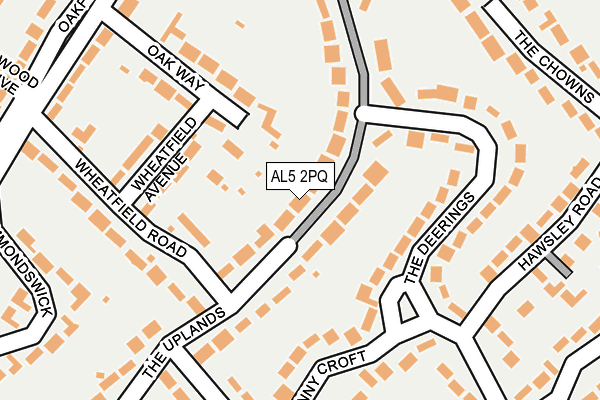 AL5 2PQ map - OS OpenMap – Local (Ordnance Survey)
